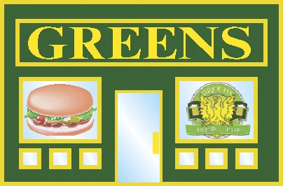 Greens Irish Pub artwork